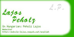 lajos peholz business card